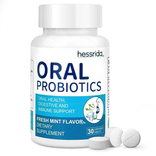 Oral Probiotics for Mouth Bad Breath Treatment for Adults, Chewable Oral Care Probiotic, Dental Probiotics for Gums and Te...