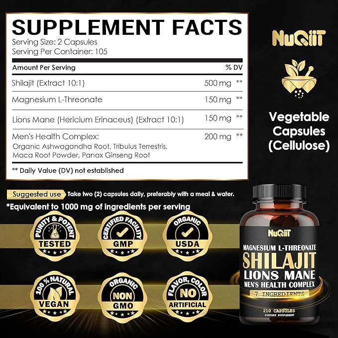 210 Capsules - 1000mg Magnesium L-Threonate