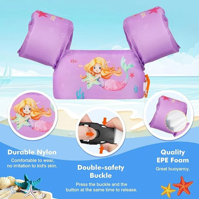 Moko Toddler Swim Vest for Kids, 20-50 lbs/22-66 lbs Clearance Swim Arm Band Cartoon Swimming Wings Pool Float Vests Sleev...