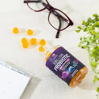 Probiotic Gummies for Women, Men & Teens 5 Billion 6 Probiotic 60 Count