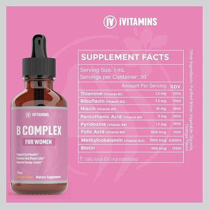 B Complex Vitamins for Women B12 Complex 1 fl