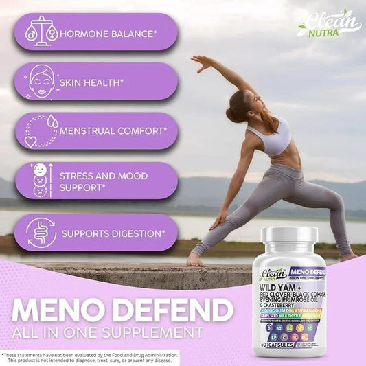 Clean Nutra Wild Yam Root Capsules with Red Clover Black Cohosh Evening Primrose Oil Chasteberry Dong Quai DIM Ashwagandha...