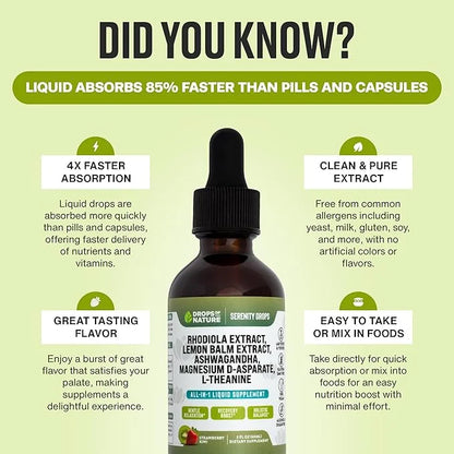 Ashwagandha Liquid Drops Infused with Magnesium, 60mL)