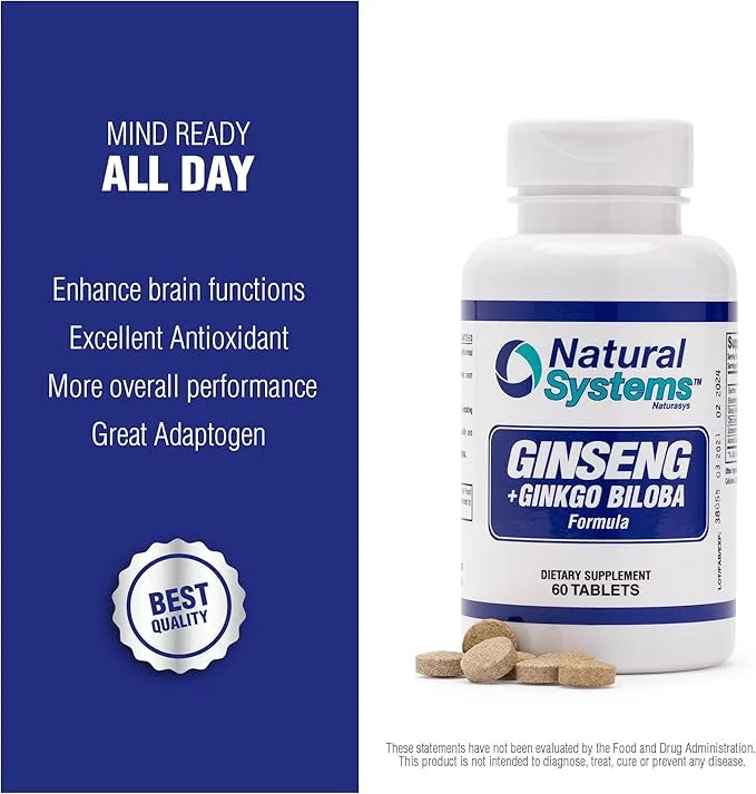 Ginseng Plus Ginkgo Biloba 60 Tabs