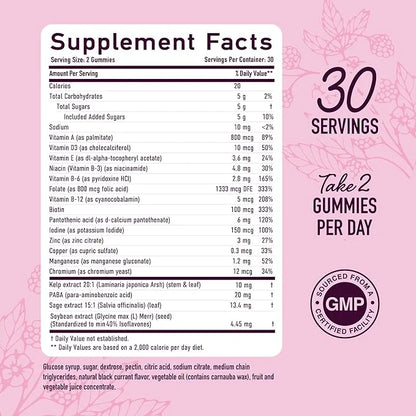 Menopause Support Gummies | Hormone Balance Relief for Hot Flashes, Night Sweats, Mood Swings, & Bloating | with Phytoestr...