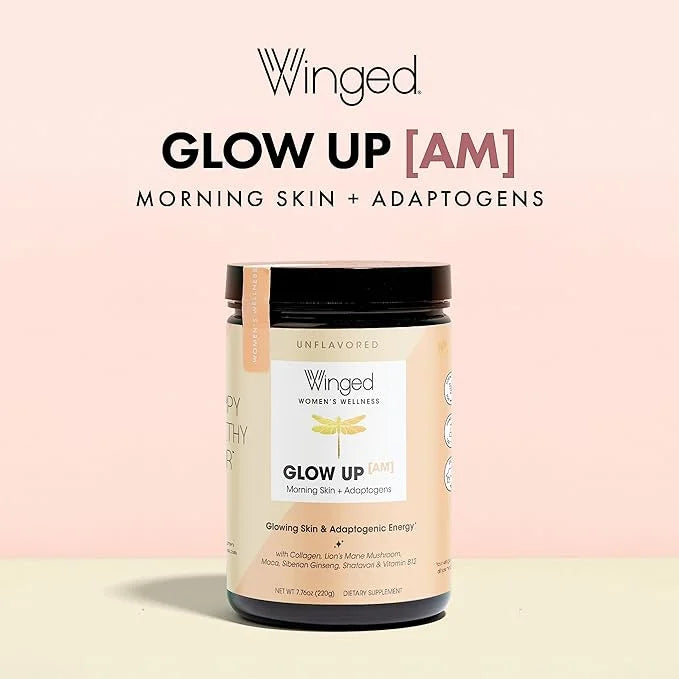 Winged Wellness Glow Up AM Collagen B12 I 21 Servings