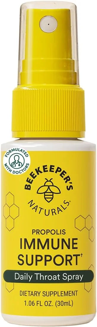 Propolis Throat Spray by Beekeeper's Naturals 95% Bee (1.06 oz)(Pack 1)
