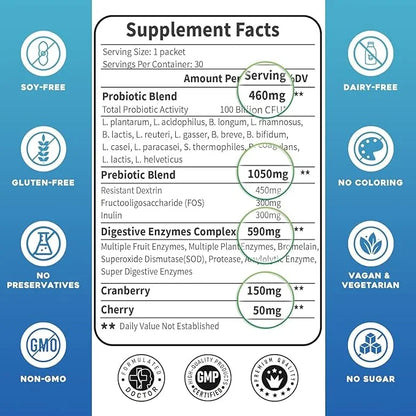 Probiotics for Women & Men 100 Billion 3-in-1 Complete