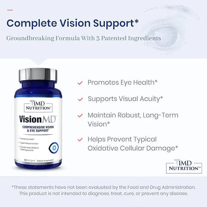 1MD Nutrition VisionMD Eye Vitamin CARMIS 60 Softgels (2-Pack)