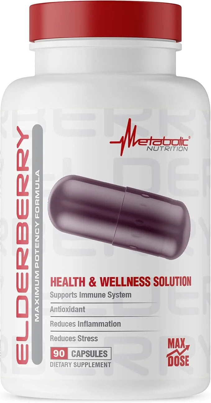 Metabolic Nutrition Elderberry with Vitamin C 1200mg, 90 90 Vegan
