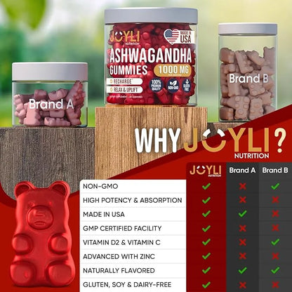 Ashwagandha Gummies for Women & Men 60 Vegan