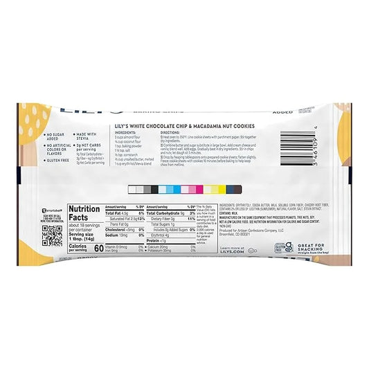 LILY'S White Chocolate Style No Sugar Added, Baking Chips Bag, 9 oz - Product Image