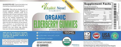 Organic Elderberry Gummies 60 Count