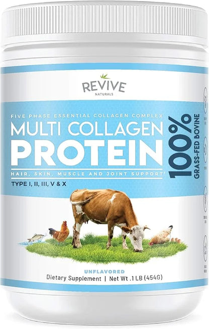 Revive Naturals Multi Collagen Hydrolyzed Protein (16oz) -