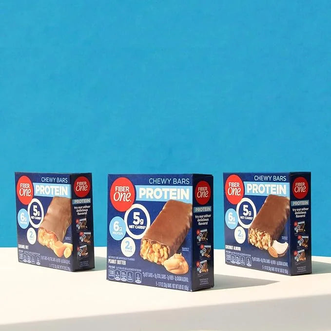 Fiber One Chewy Protein Bars, Caramel Nut, Protein Snacks, 10 ct (Pack of 6) - Product Image