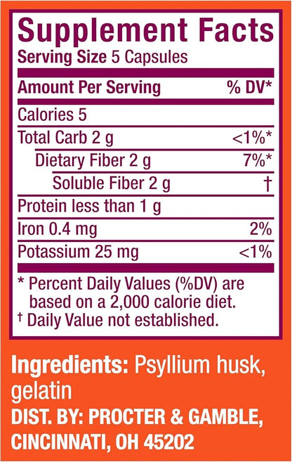 Metamucil 3-in-1 Fiber Capsules, Daily Psyllium #1 Doctor 300ct Capsules