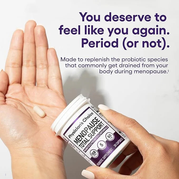 Physician's CHOICE Menopause Probiotic Supplement for Women - Supports Hormone Balance, Hot Flashes, Night Sweats, Weight ...