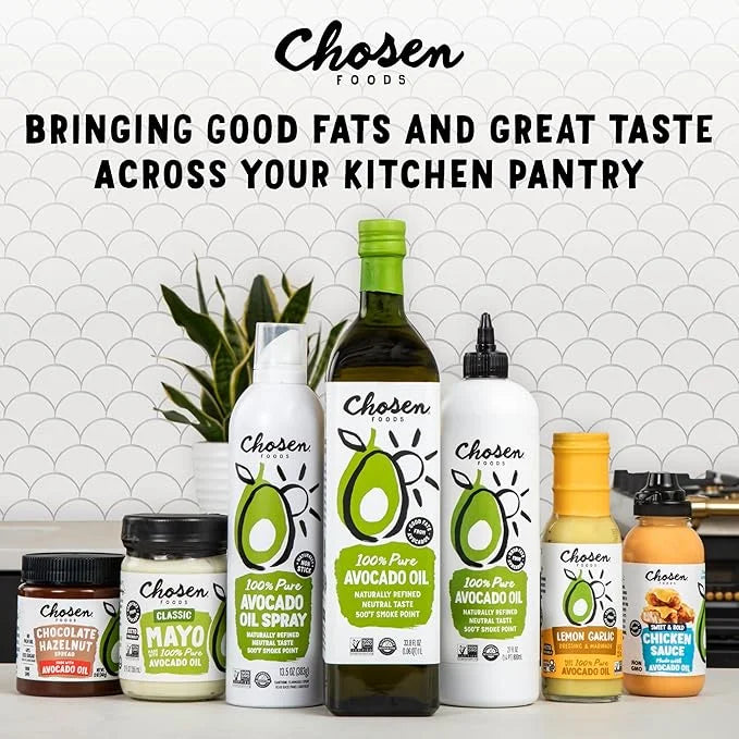 Chosen Foods 100% Pure Avocado Oil Spray, Keto and Paleo Diet Friendly, Kosher Cooking Spray for Baking, High-Heat Cooking...