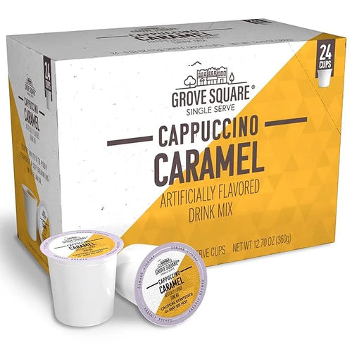 Grove Square Cappuccino Pods, Caramel, Single Serve (Pack of 24) - Product Image