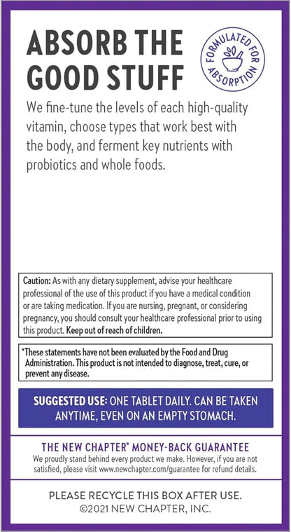 New Chapter Vitamin B Complex, Fermented 100% Vegan, 90 Count