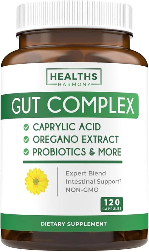 Candida Support (120 Capsules) - Caprylic Acid, Oregano Oil & Probiotics Help Maintain Already Normal Levels of Yeast and ...