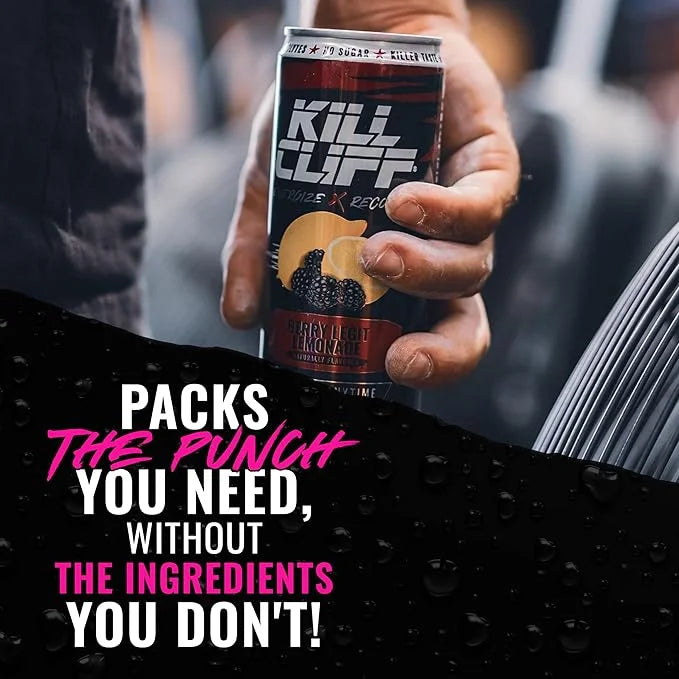 Kill Cliff Recovery Energy Drink, Berry Legit Lemonade, Sugar & Gluten Free Drinks, Green Tea, Electrolytes and Natural Ca...