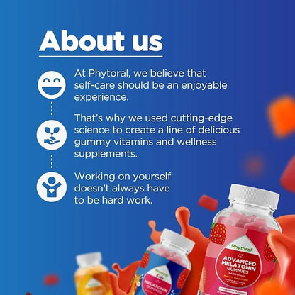 Natural Multivitamin for Men Gummies with Zinc B6 & B12 for