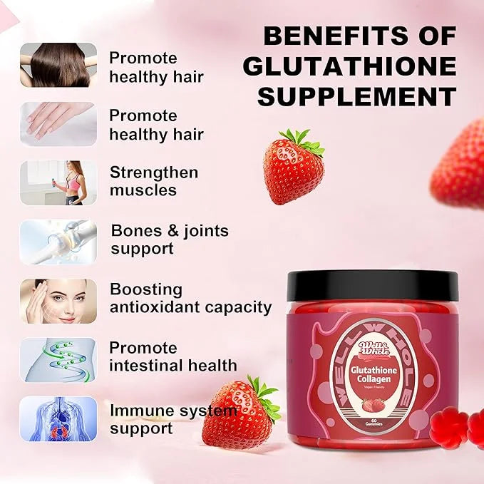 Well&Whole Glutathione Collagen Glow Gummies, Glow 60 Counts