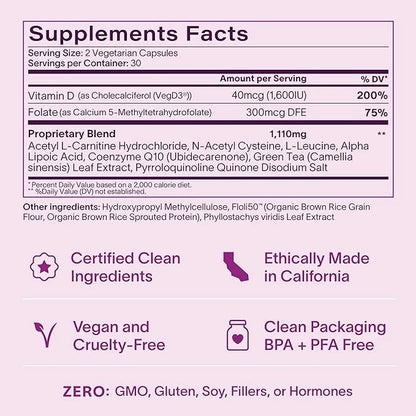 Fertility + Egg Health | Fertility Booster | Ovarian Health, Egg Quality, Ovulation & Healthy Conception Support | CoQ10, ...