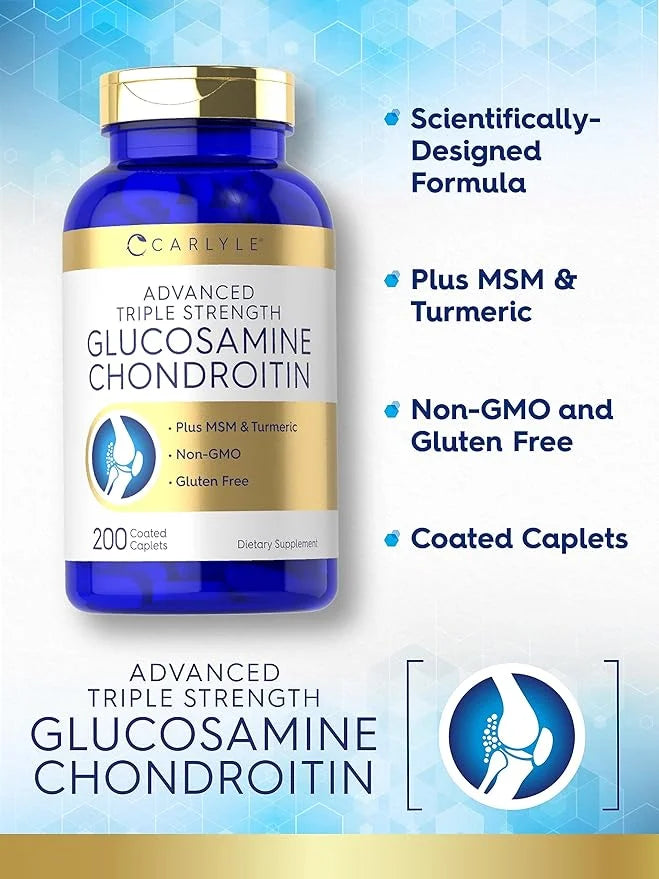 Carlyle Glucosamine Chondroitin MSM Turmeric 4050 mg 200 Count