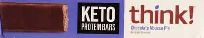 think! Delight, Keto Protein Bars, Healthy Low Carb, Gluten Free Snack - Chocolate Mousse Pie, 10 Count (Packaging May Var...