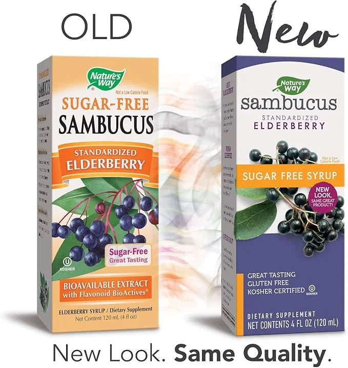 Nature's Way Sambucus Sugar-Free Elderberry Syrup, 4 Oz