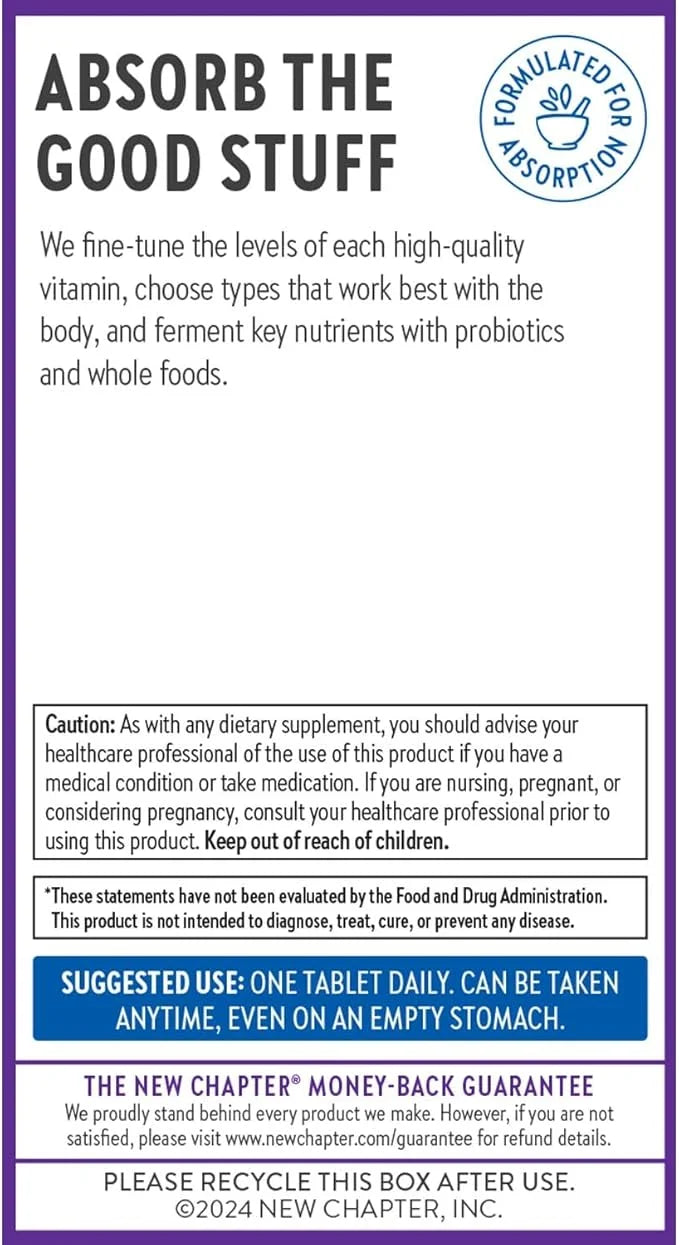 New Chapter Vitamin B Complex – B12 + B6 + 60 ct