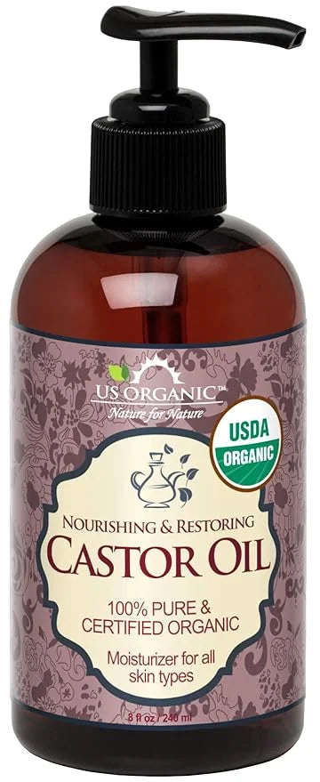US Organic Castor Oil, USDA Certified Organic,Expeller Pressed, Hexane Free, 100% Pure & Natural moisturizing and emollien...