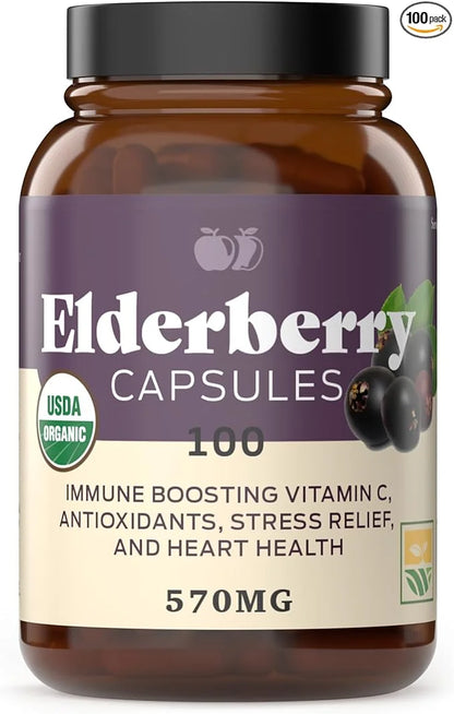 Organic Elderberry Capsules 570 mg