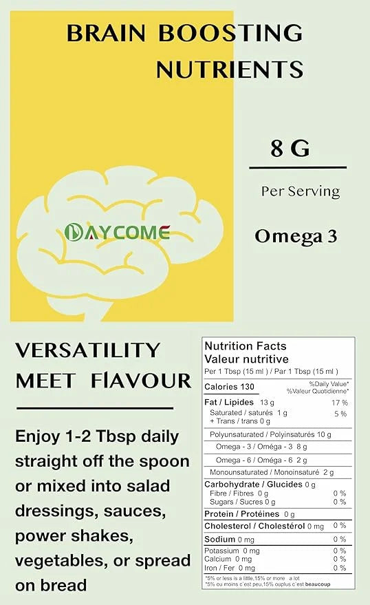 Canadian Organic Flaxseed Oil - 100% Pure, Cold presss, Unrefined, Non-GMO-Saskatchewan Harvest - Essential Fatty Acids fo...