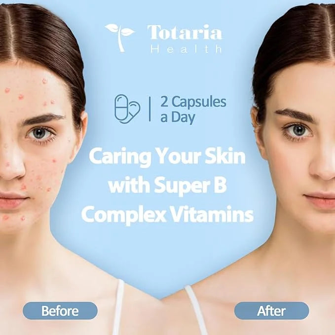 13-in-1 Vitamin B Complex Plus B1, B2, B2, B3 B3 (Niacinamide), B4, B5, B5, B6, B6, B7 B7 (Biotin), B8 (Inositol), B9 (Fol...