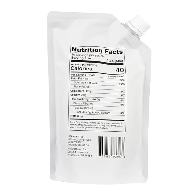Coconut Essentials - Coconut Oil for Coffee, Organic, Cold-pressed Coconut Oil, Fresh and Rich Flavor for Cooking, Keto Fr...