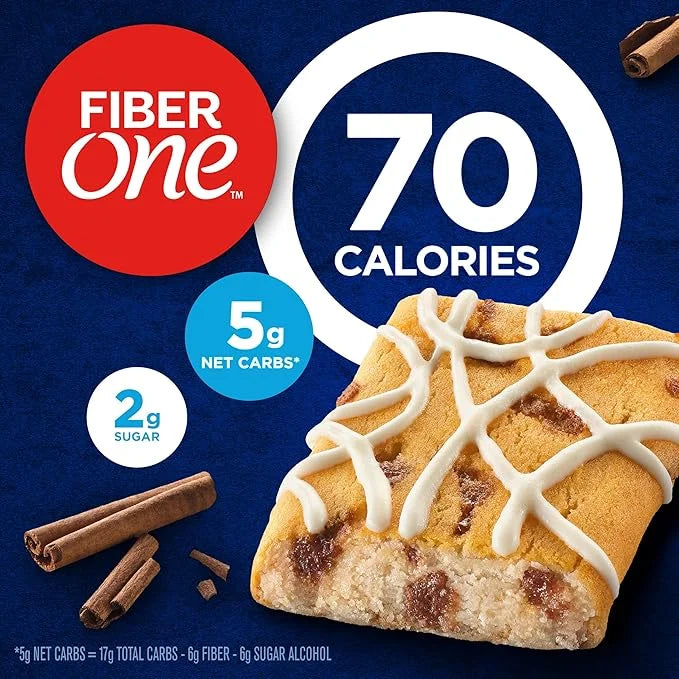 Fiber One 70 Calorie Soft-Baked Bars, Cinnamon Coffee Cake, 6 Bars, 5.34 oz (Pack of 8) - Product Image