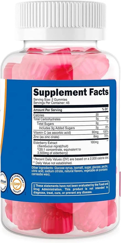 Nutricost Elderberry Gummies with Vitamin C 90 Gummies