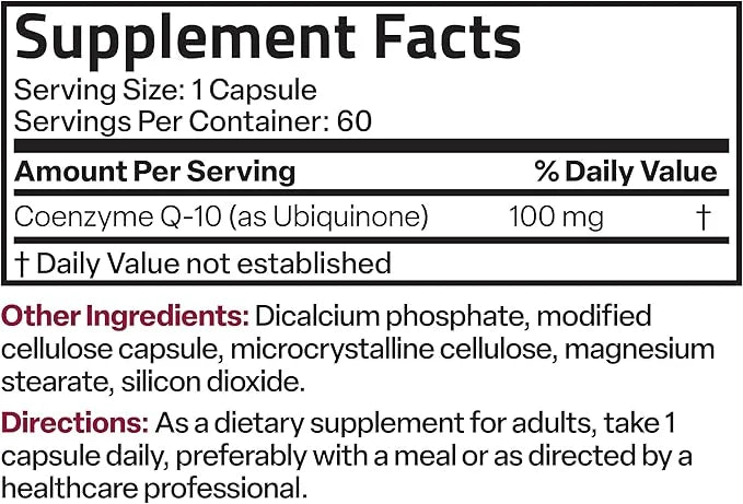 Bronson CoQ10 100 MG High Potency 60 Vegetarian