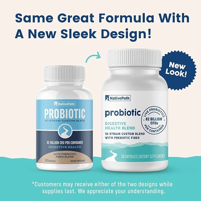 NativePath Daily Probiotic, 10-Strain Custom Blend 82 Billion 60 Count