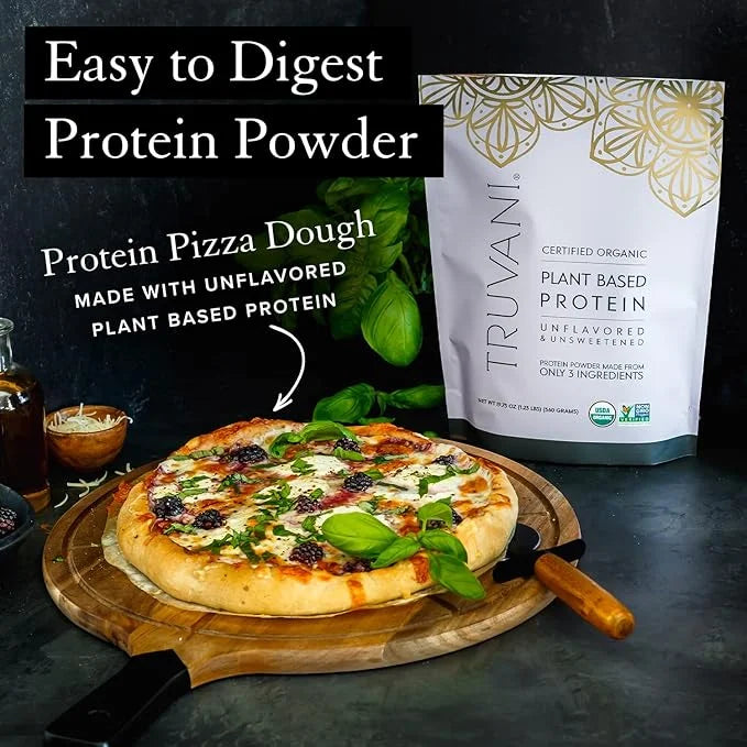 Truvani Vegan Pea Protein Powder | Unflavored | 20g Organic Plant Based Protein | 20 Servings | Keto | Gluten & Dairy Free...