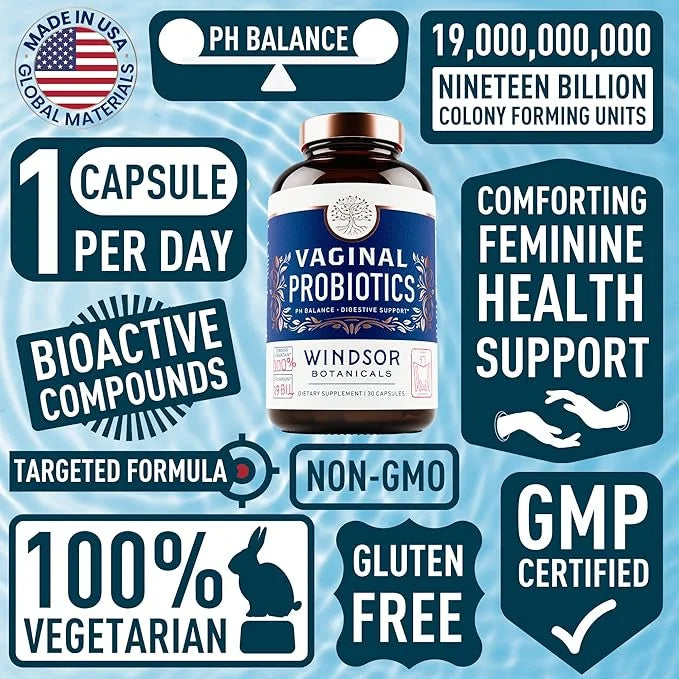 Vaginal Probiotics for Women 19Bil CFU 30 Capsules
