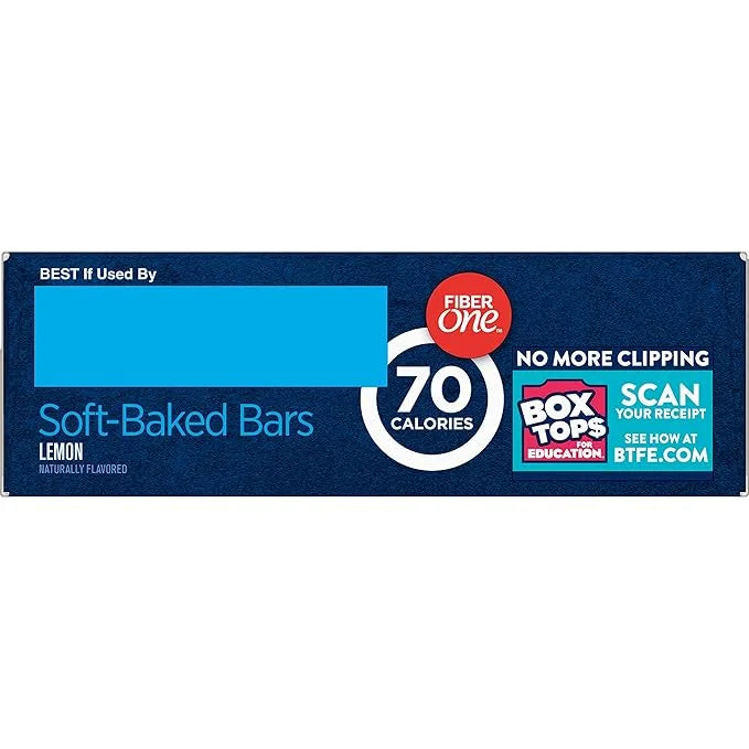 Fiber One 70 Calorie Soft-Baked Bars, Lemon, Snack Bars, 6 ct - Product Image