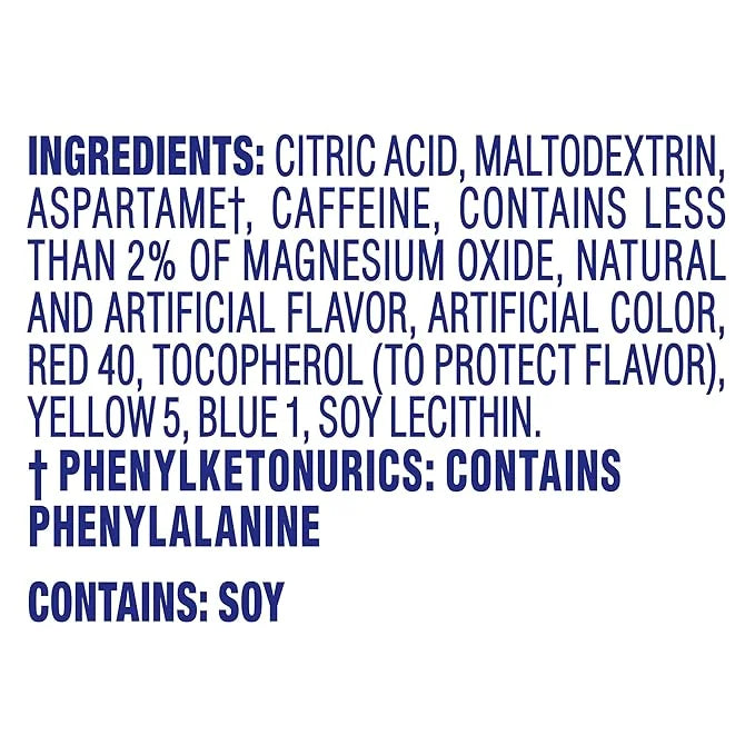 Crystal Light Sugar-Free Energy Wild Strawberry Low Calories Powdered Drink Mix 6 Count Pitcher Packets - Product Image