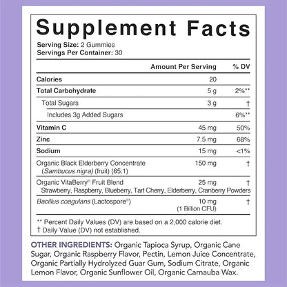 Sports Research Elderberry Gummies Concentrate (60 Gummies)