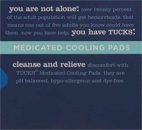 TUCKS Medicated Cooling Pads, 100 Count