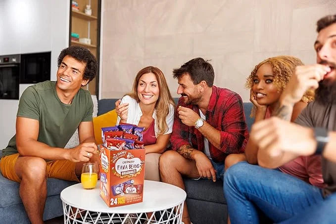 The Happy Snack Company Fava Beans Variety Pack 24 x 1 oz (Smoky BBQ Flavor and Pizza Flavor).Gluten free. Nut free. Dairy...