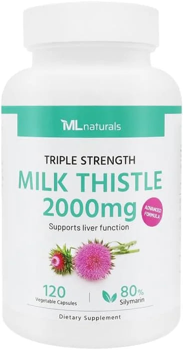 Triple Strength Milk Thistle 2000 mg 400 mg 120 Vegetable (4 Months